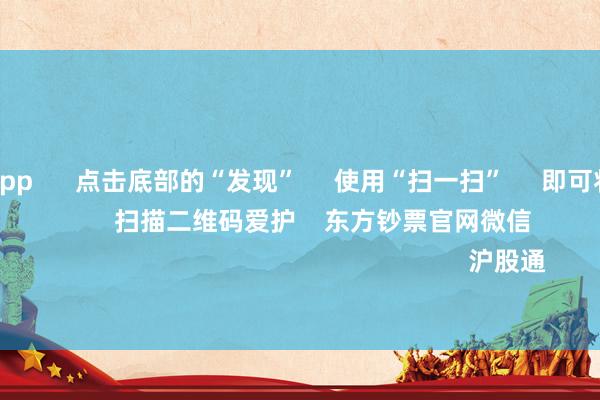 赌钱赚钱app 点击底部的“发现” 使用“扫一扫” 即可将网页共享至一又友圈 扫描二维码爱护 东方钞票官网微信 沪股通 深股通