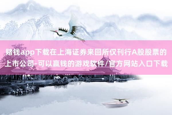 赌钱app下载在上海证券来回所仅刊行A股股票的上市公司-可以赢钱的游戏软件/官方网站入口下载