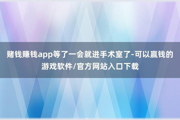 赌钱赚钱app等了一会就进手术室了-可以赢钱的游戏软件/官方网站入口下载